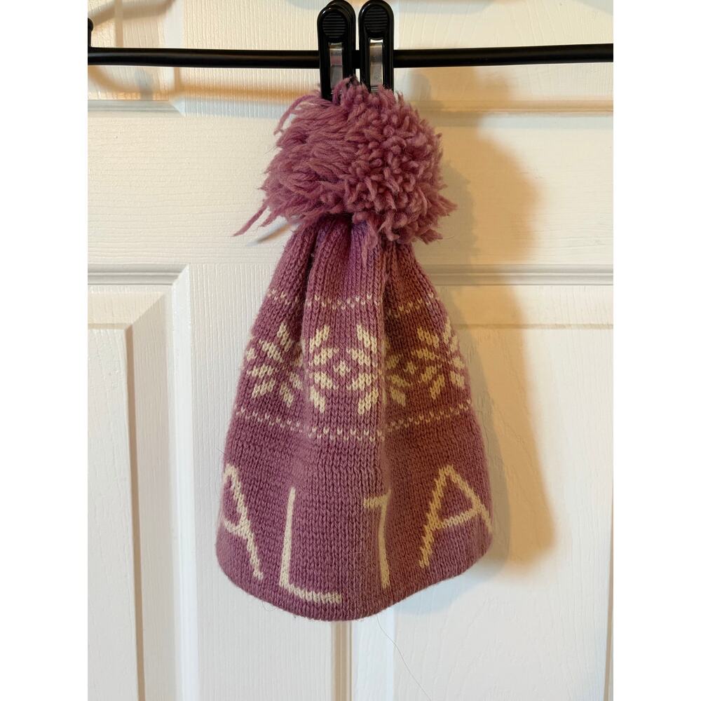Vintage 70s Alta ski resort 100% wool chunky pom pom beanie
